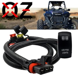 OZ-USA Pulse Power Bus Bar Plug Pod Lights On/Off Rocker Switch Harness RZR Pro Crew XP