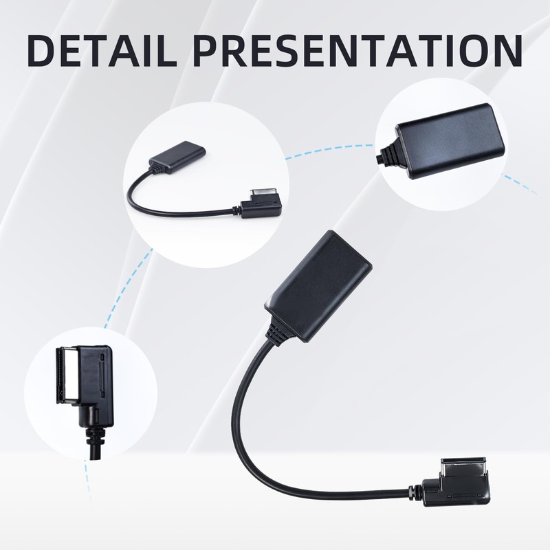 Flylin Ami Bluetooth 5.0 5-12V, AUX Adapter Schnittstelle Kabel mit