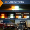 Nilight 8PCS Led Strobe lights 12LED Amber White Emergency Light