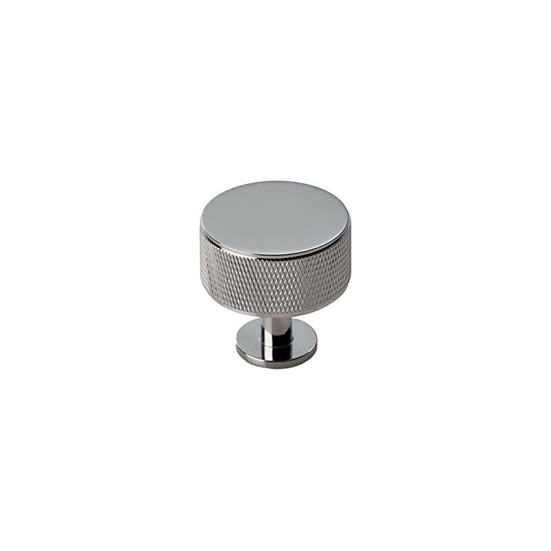Carlisle Brass Knurled Cabinet Radio Knob,Polished Chrome,FTD703