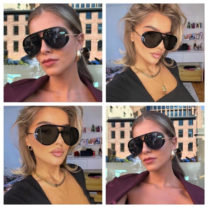 IKANOO Oversized Aviator Sunglasses for Women Men Trendy Large Big