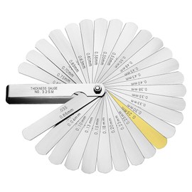 32 Pieces of Feeler Gauges, Feeler Gauges Metric, Thread Gauge, Feeler Gauge Imperial and Metric, Bent Feeler Gauges Stainless Steel Metric and Imperial
