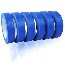 TOTDTDA Painters Tape 1 Inch Wide, 6-Pack Blue Tape for General Purpose Use, 1 Inch X 55 Yards X 6 Rolls, 330 Yards in Total