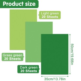 NEBURORA Assorted Green Tissue Paper Set 60 Sheets Wrapping Paper Silk Art Paper 3 Colours for St. Patrick's Day, DIY, Arts and Crafts, Birthday, Easter, Wedding, Holiday, Party Decoration