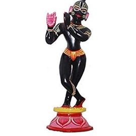 Vrindavan Shopi Brass Ashta Dhatu Lord Krishna Idol (Black, 4 x 10 cm)