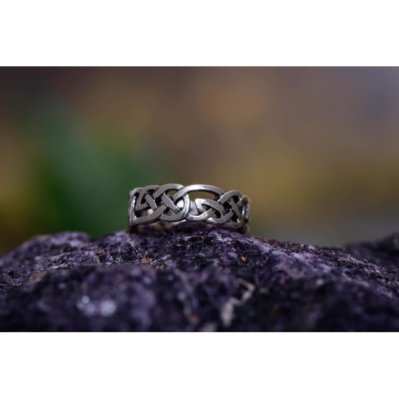 FIONA Celtic Friendship Ring 6mm Celtic Knot Ring 925 Sterling