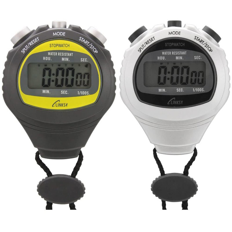 Linksy LS001BA 1/100 Second Stopwatch, Split, Dial-Time, Clock Function Included,