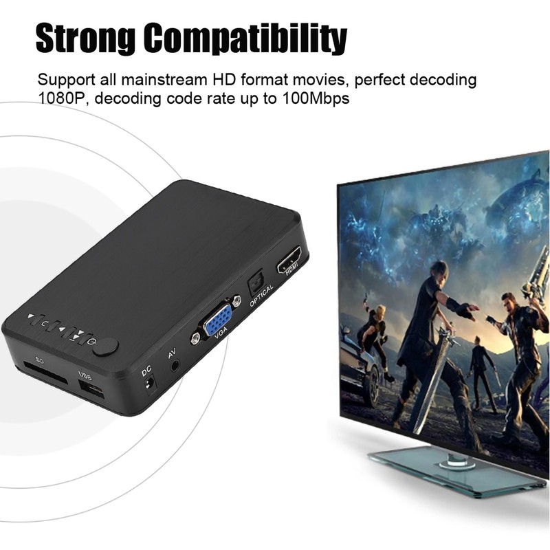 HD Multimedia Interface 1080P HD Audio and Video Multimedia Player