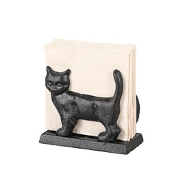 SUMTree Heavy Duty Cast Iron Vintage Metal Napkin Holder, Decorative Napkin Holder Organizer for Kitchen Restaurant Home, Napkin Holder for Table, Napkin Dispenser, Cat Pattern, 12.5 * 6 * 11cm