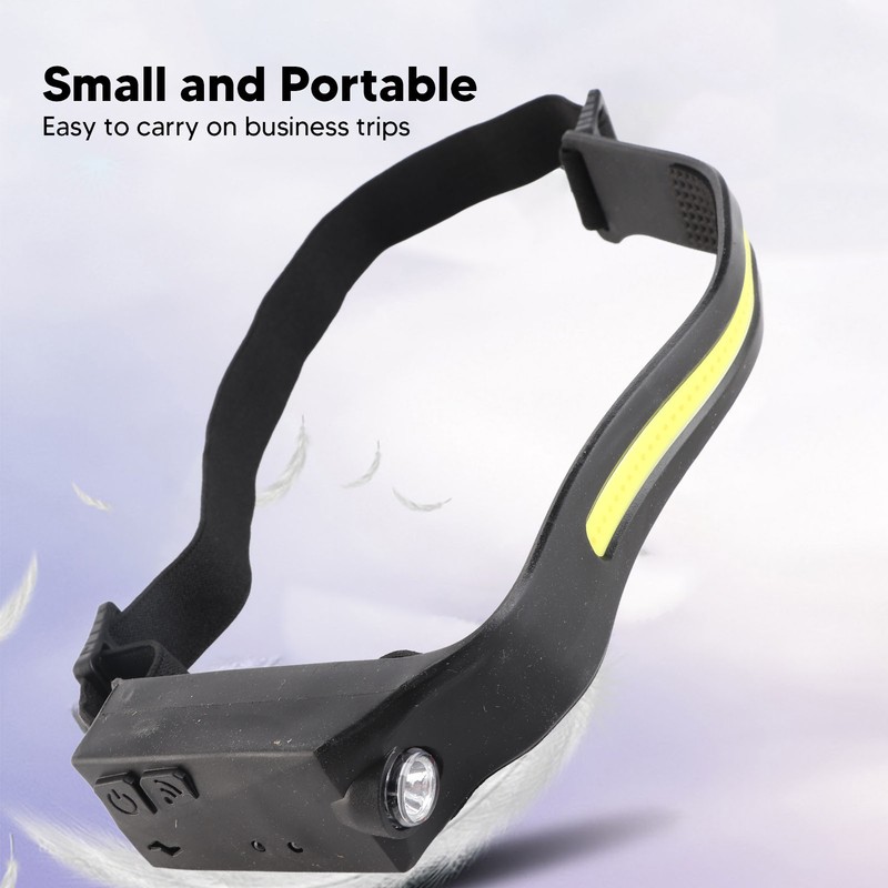 COB Headlight Smart Sensing USB Charging IPX4 Waterproof 5 Modes