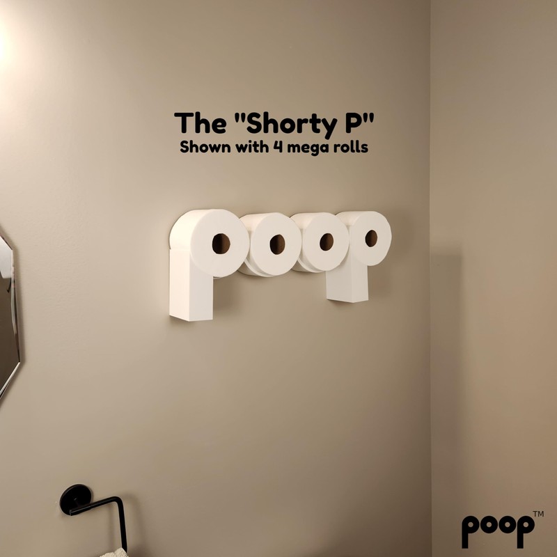 Poop Toilet Paper Holder - Functional and Fun! Bathroom Wall