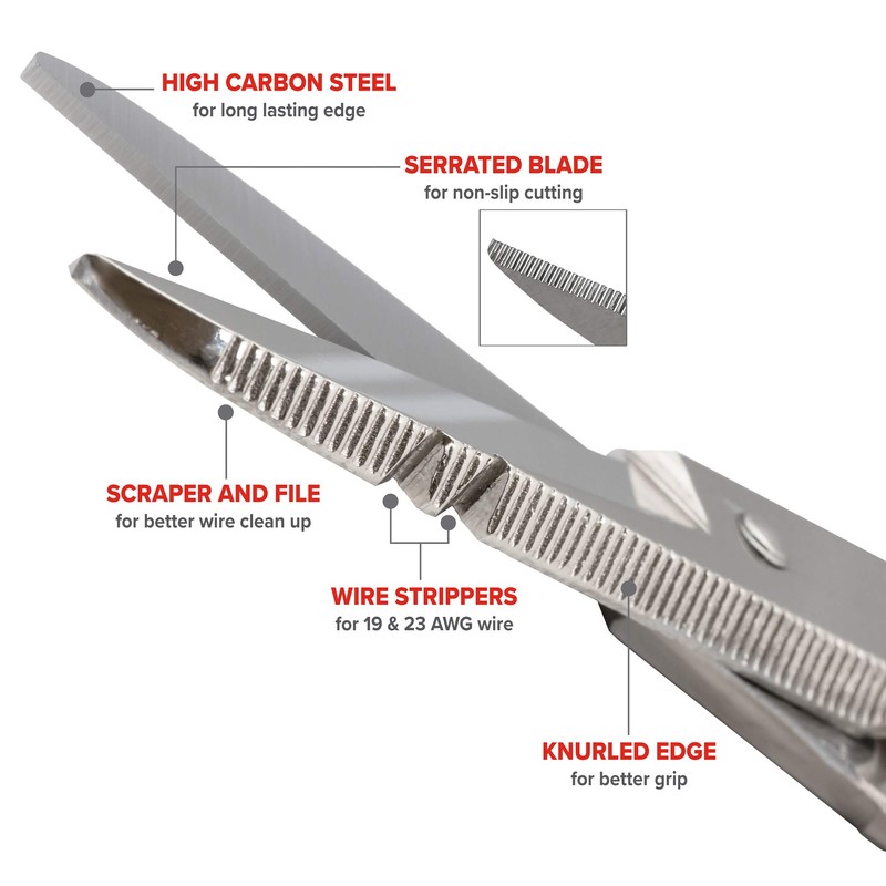 Jameson 32-21NS Electrician Scissors, 5-1/4 in