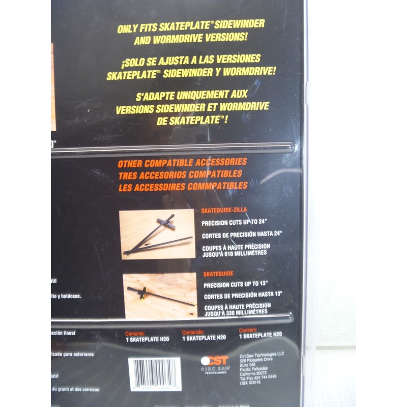 CIRCSAW TECHNOLOGIES LLC SkatePlate attachment Portable Water Saw Kit Convert