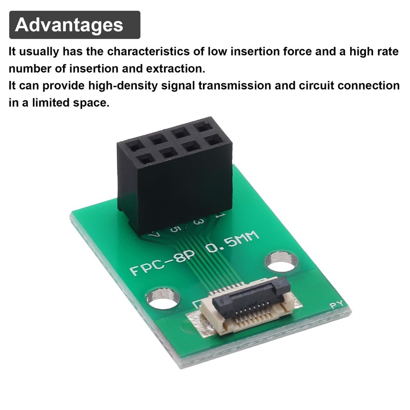 QUARKZMAN FFC FPC Connector Board 8 Pins 0.5 mm Socket