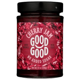 Good Good Keto Cherry Jam, No Added Sugar, 12 Ounce (Pack of 6)
