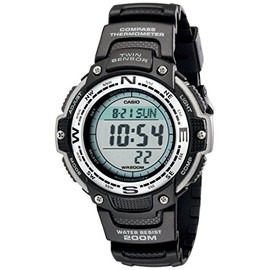 Casio SGW100 Series | Digital Watch & Compass | Black | 200M WR | 100 SEC Stopwatch | Twin Sensor for Direction & Temperature | Low Temp Resistant | World Time | Auto Calendar | Multi Alarm