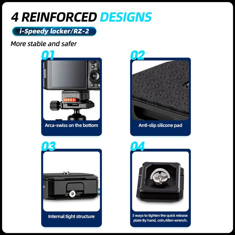 Quick Release Plate with 1/4" Screw - Fot☘ Universal Camera