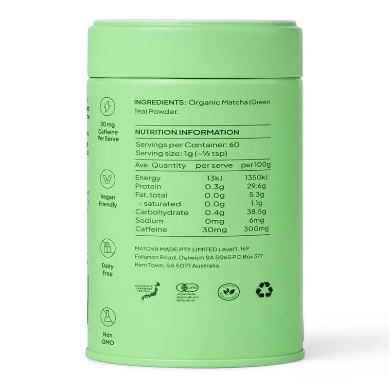 Morning Made Matcha Latte - Unsweetened, 60g