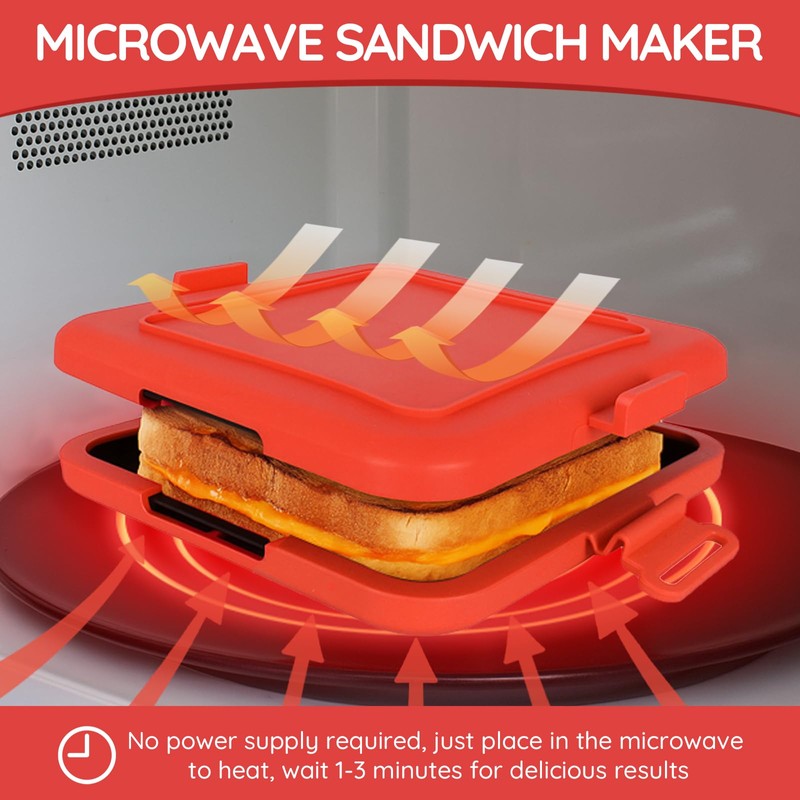 Microwave Toastie Sandwich Maker, Sandwich Toast Maker Press,Toast Panini Press,Dishwasher