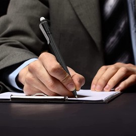 SMOOTHERPRO Erasable Bolt Action Pen Superior Stainless Steel Compatible with Pilot FriXion Refill for EDC Writing Business Signature Collection Journaling PVD Black (SSF020S)