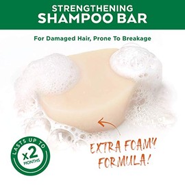 Garnier Strengthening Hair Soap Bar Shampoo For Damaged Hair, Ultimate Blends Honey Treasures With Zero Plastic Waste, 94 Percent Plant-Origin, Nouris