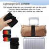 Pack of 4 Elastic Fastening Straps for Luggage, Adjustable Luggage