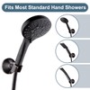 BRIGHT SHOWERS Strong Adhesive Shower Head Holder with Dual Angle