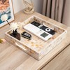PEMAR 12.2" Square Serving Tray Mother of Pearl Nacre Wood