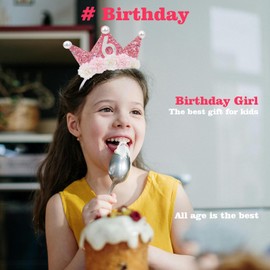 Birthday Girl Crown Headband for 6 Year Old - Birthday Crown Headband for Girls Birthday Tiara for Girls Princess Crowns for Little Girls 6thBirthday Girl Outfit 6th Birthday Decorations for Girls