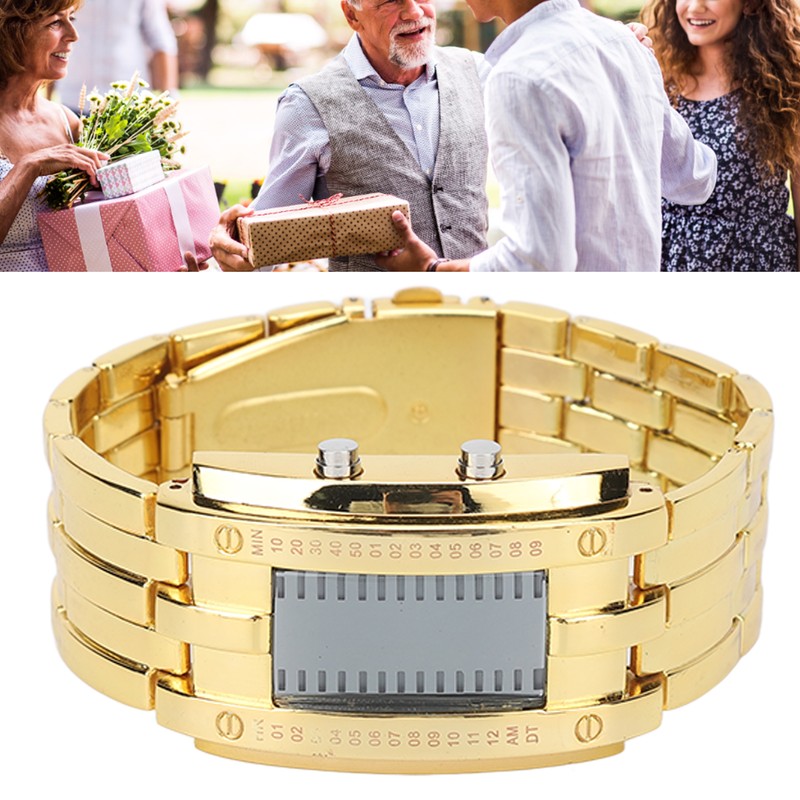 Men's Watch Fashion Exquisite Waterproof Alloy Men's LED Watch with