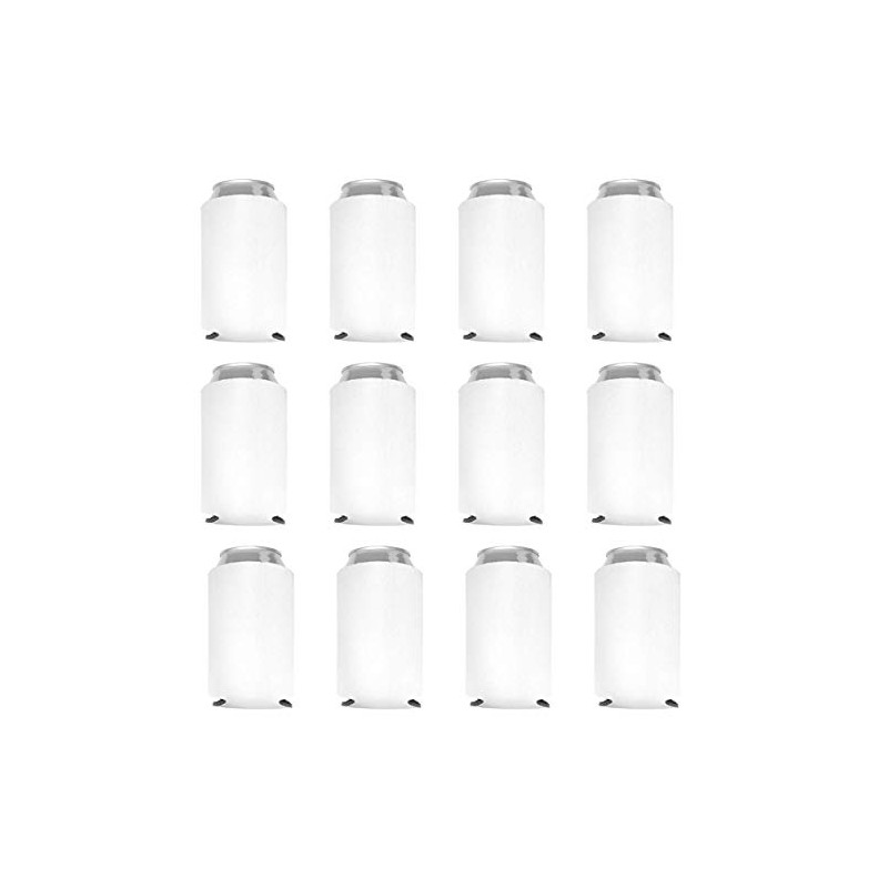 Can Cooler Sleeves Blank Poly Foam (12, White)