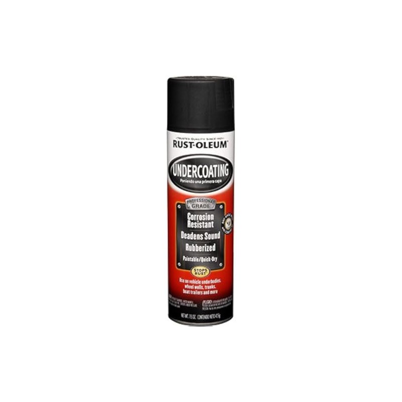 Rust-Oleum 248656 Professional Grade Rubberized Undercoating Spray, 15 oz, Black