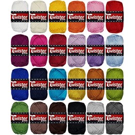 10 x 50 g Twister Ibiza made from 100% cotton with choice of colours