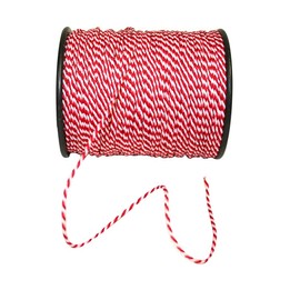 Candy Cane Red and White Cord Ribbon 1/16" 100 Yards