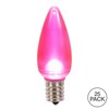 Vickerman C9 Ceramic LED Pink Twinkle Bulb Nickel Base, 130V
