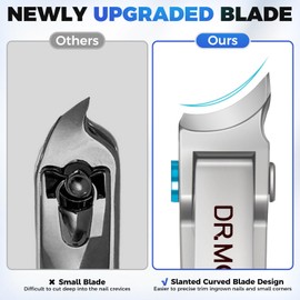 Toenail Clippers for Thick Toenails for Seniors, Slanted Nail Clippers for Men Thick Ingrown Nails with Wide Jaw Opening, Heavy Duty Curved Large Fingernail Ingrown Toenail Clippers