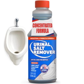 Commercial-Grade Urinal Salt Remover – 4 Uses – Made in USA – Odor Neutralizing Urinal Cleaner for Salt, Calcium, Rust and Scale Build-Up – Safe For All Plumbing – 32 fl oz