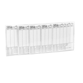 YARD FARKLE SCORE CARDS with Rules on the back- Laminated Farkle Score Card, Reusable Score Card, Size- 8.5" x 11" (FIVE Farkle Score Cards)