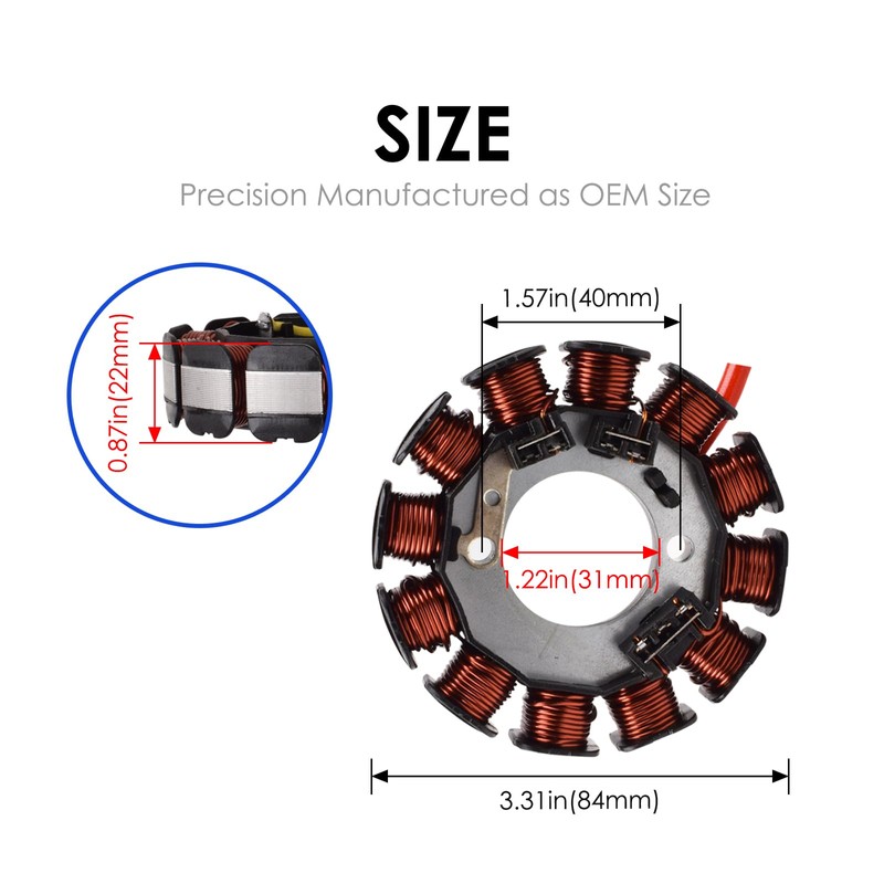 5TG-81410-01-00 Magneto Stator Coil Compatible with Yamaha YFZ 450 YFZ450