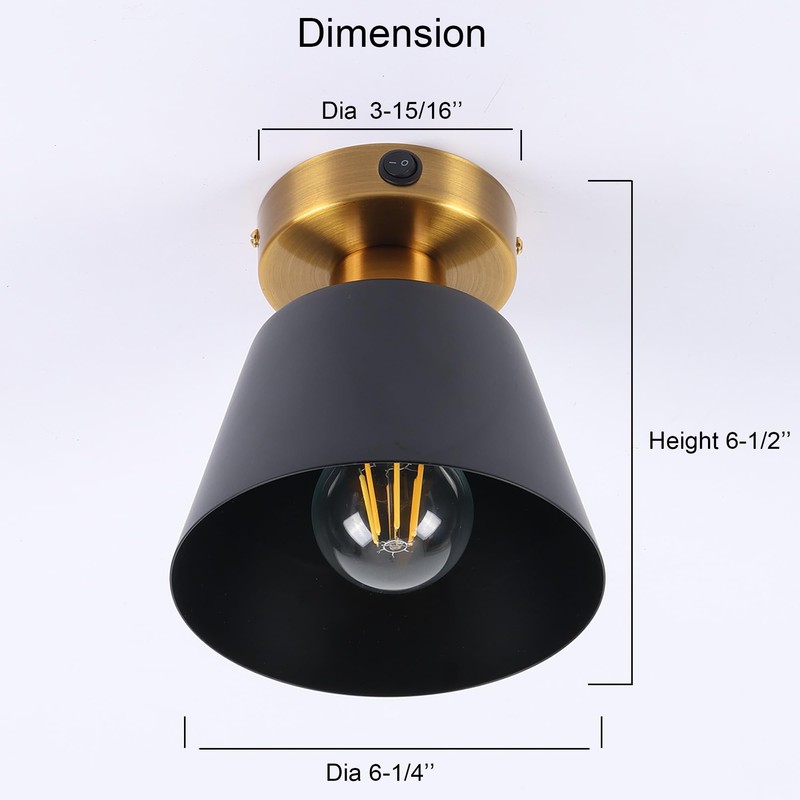 Maichis 12V RV Vintage Ceiling Light (Bulb Included), 12V RV