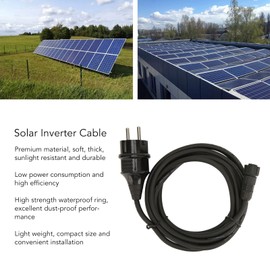 AC Power Cord 3 Meter Solar Inverter Cable Power Cord Replacement Power Cord for WVC 300 WVC 350 EU 220V