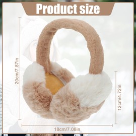 CZAYEFNH Ear Warmers Women, Foldable Fluffy Plush Earmuffs Winter Outdoor Comfortable Ear Warmers Teenagers Girls Stylish Ear Covers, black