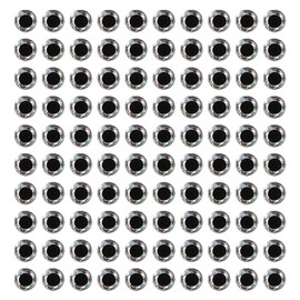 JIHUOO 200 Pcs 4mm Fishing Lure Eyes Realistic Fish Eyes Lifelike Fish Eye Stickers Craft Animal Eyes Fly Tying Lure Eyes Silver
