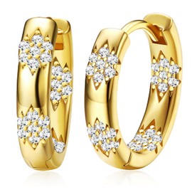 MILACOLATO Small Gold Hoop Earrings for Women 925 Silver 14K Gold Plated Silver Hoop Earring Hypoallergenic,Huggie,Tiny,Sleeper Earings for Women Girls Whith Box