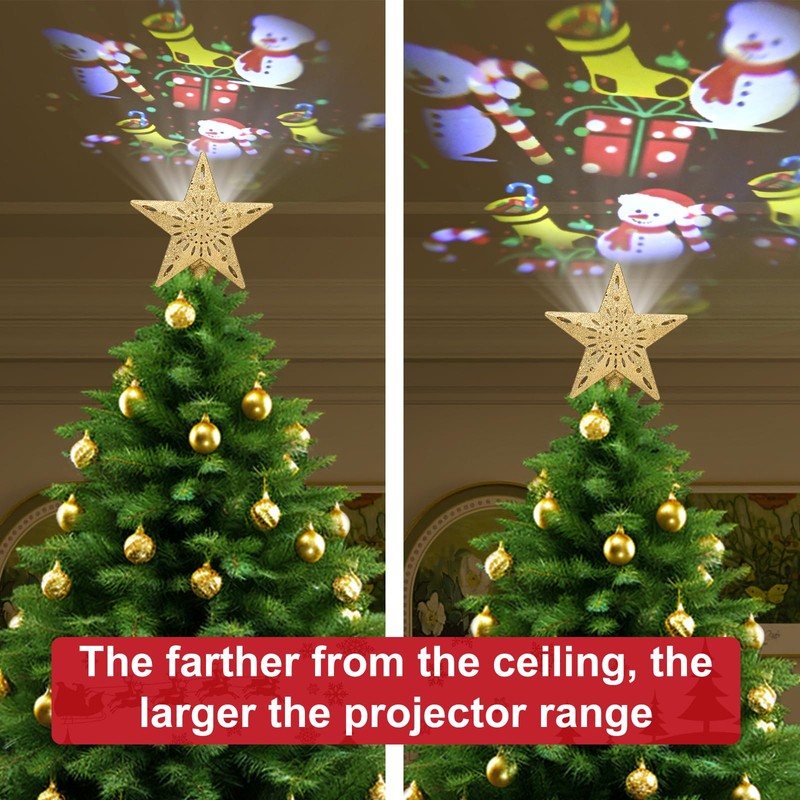 Christmas Tree Topper Star Gold, Diealles Shine Christmas Tree Topper
