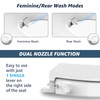 Raised Bidet Toilet Seat Elongated 18.5" – Soft Close, Dual