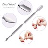 2PCS Cuticle Pusher and Cutter, Stainless Steel Dual Head Cuticle