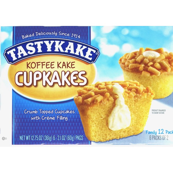 Tastykake Cream Filled Koffee Kake Cupcakes - 24CT