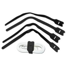LINDY Hook and Loop Cable Tie 200mm (10 pack) Black