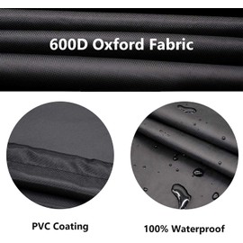 40 Inch Electric Smoker Cover for Masterbuilt Electric Smoker, 600D Heavy Duty Waterproof Square Smoker Cover, Special Fade and UV Resistant Material (23”W x 17”D x 39”H)